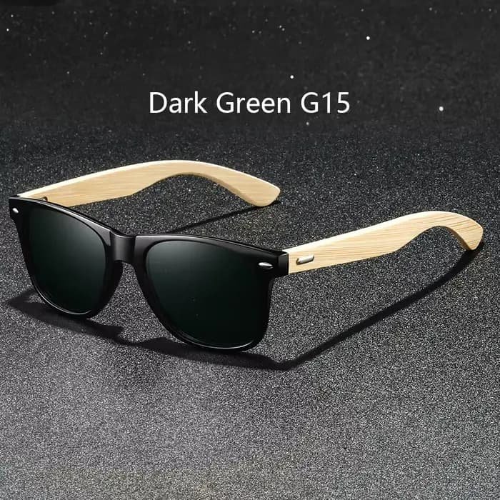 Lunettes de soleil vintage classiques en bois de bambou, monture carrée, pour hommes et femmes, idéa