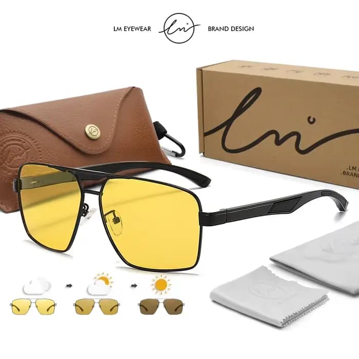 LM Sport de plein air lunettes de soleil photochromiques intelligentes polarisées homme lunettes de 