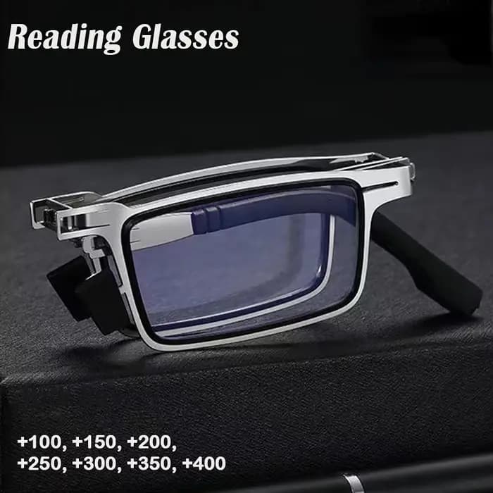 Lunettes de lecture pliantes rétro pour hommes/femmes, monture métallique, Anti-lumière bleue, avec 