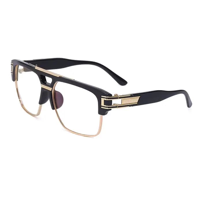 Lunettes de soleil de luxe pour hommes, marque élégante, carrées en métal, classiques, à la mode, po