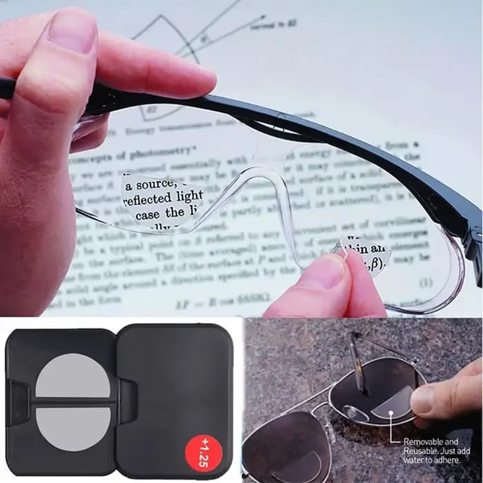 Lentilles de lecture bifocales en Silicone liquide, 2 pièces, lentilles presbytes à coller, grossiss