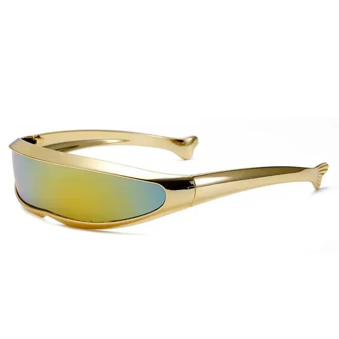 Lunettes de soleil futuristes plaquées personnalisées, miroir monobloc, pour femmes et hommes, Steam