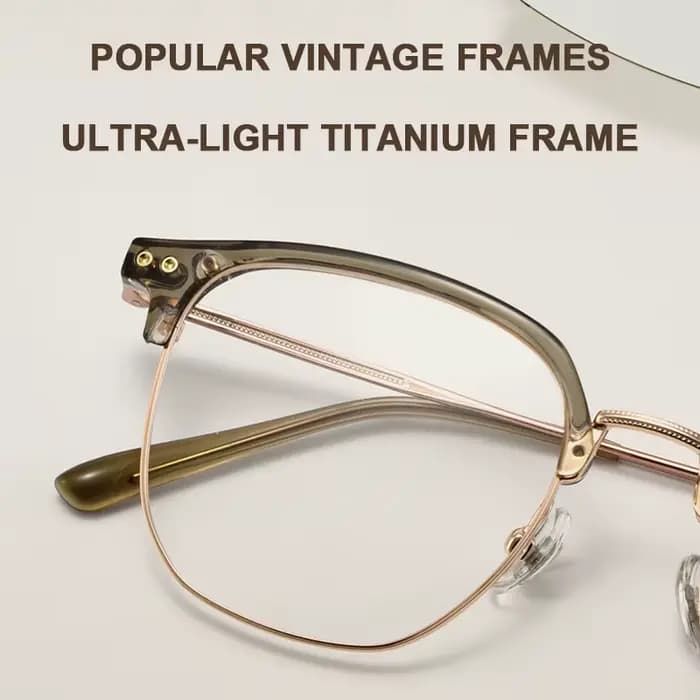 2025 nouveau cadre en titane lunettes polygonales cadre hommes acétate sourcil cadre lunettes à la m