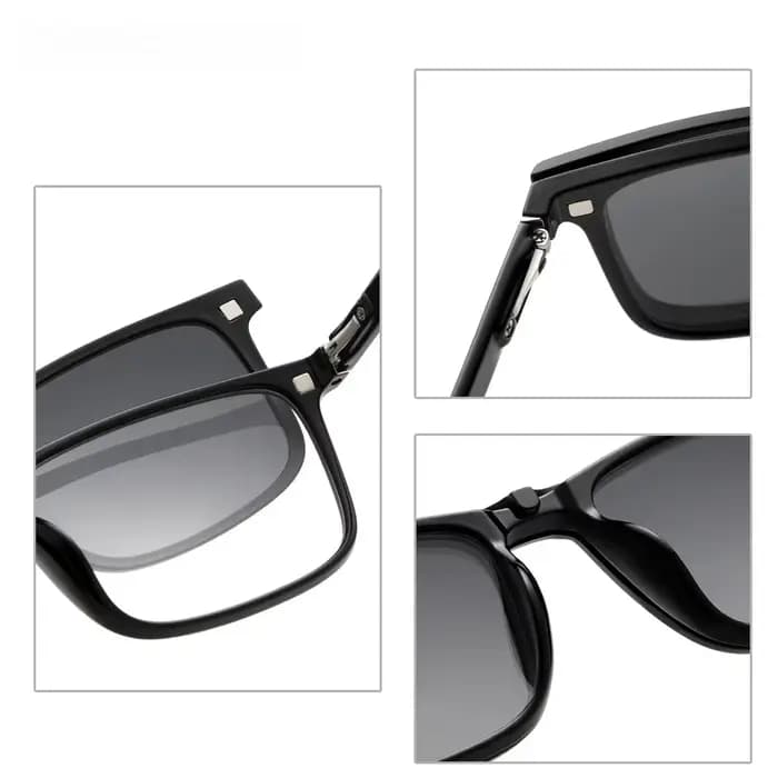 YIMARUILI mode Blg taille TR90 lunettes magnétiques polarisées à clipser femmes carré optique Prescr