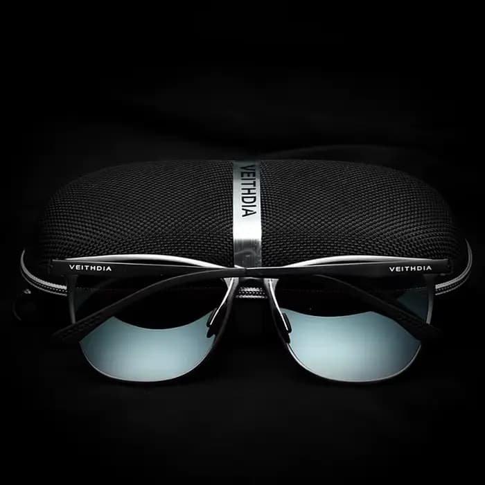 VEITHDIA mode Vintage hommes lunettes de soleil polarisées UV400 lentille lunettes aluminium magnési