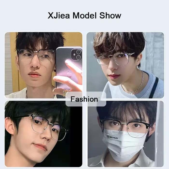 XJiea – lunettes photochromiques Anti-lumière bleue pour hommes et femmes, rectangulaires, semi-sans