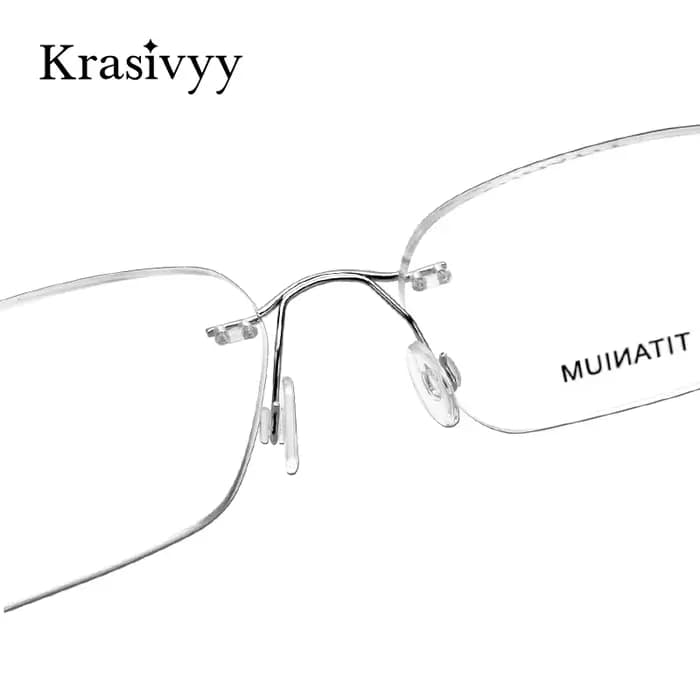 Krasivyy rond sans monture lunettes cadre hommes ultraléger myopie Prescription lunettes femmes Vint
