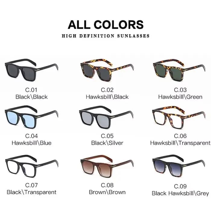 Lunettes de soleil carrées vintage pour hommes, anti-lumière bleue, nickel é de mode, nuances de con