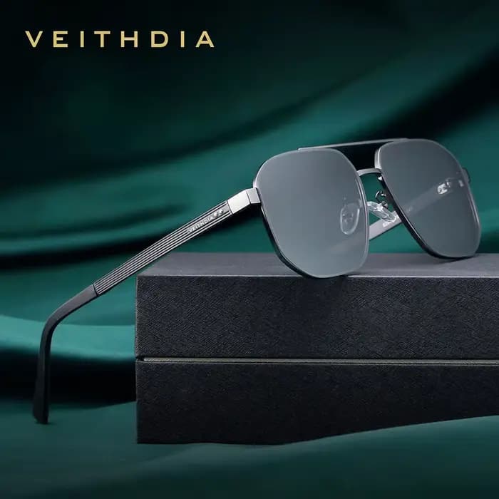 VEITHDIA marque Vintage lunettes de soleil pour hommes femmes polarisées UV400 lentille extérieure c