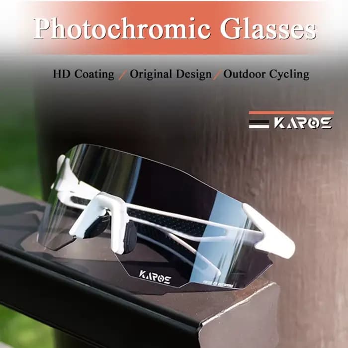 KAROS lunettes de cyclisme photochromiques pour vtt vélo de route UV400 lentille adaptative Anti-bué