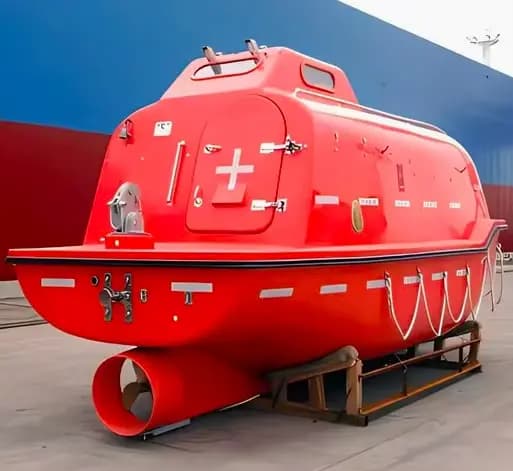 NOUVEAU Bateau de sauvetage entièrement fermé en fibre de verre Sola F. R. P. à vendre à prix avanta