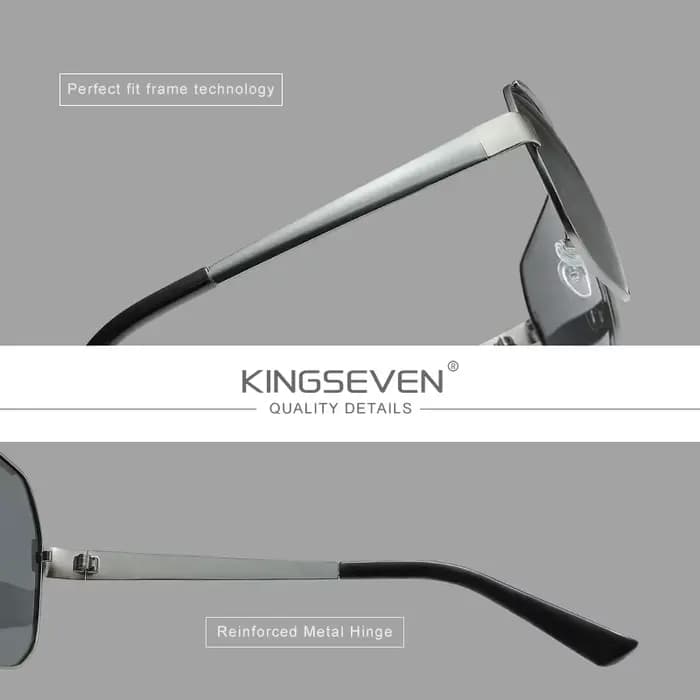 KINGSEVEN – lunettes de soleil polarisées pour hommes et femmes, monture large, pour la conduite en 