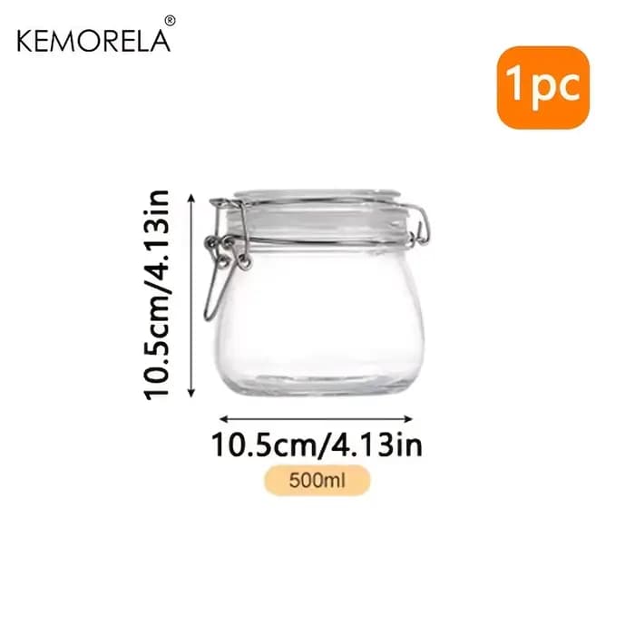 Pot de rangement en verre Borosilicate avec couvercle de verrouillage hermétique, sans BPA, lavable 