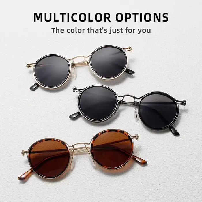 KINGSEVEN – lunettes de soleil rondes pour hommes et femmes, monture petite, style gothique, Steampu