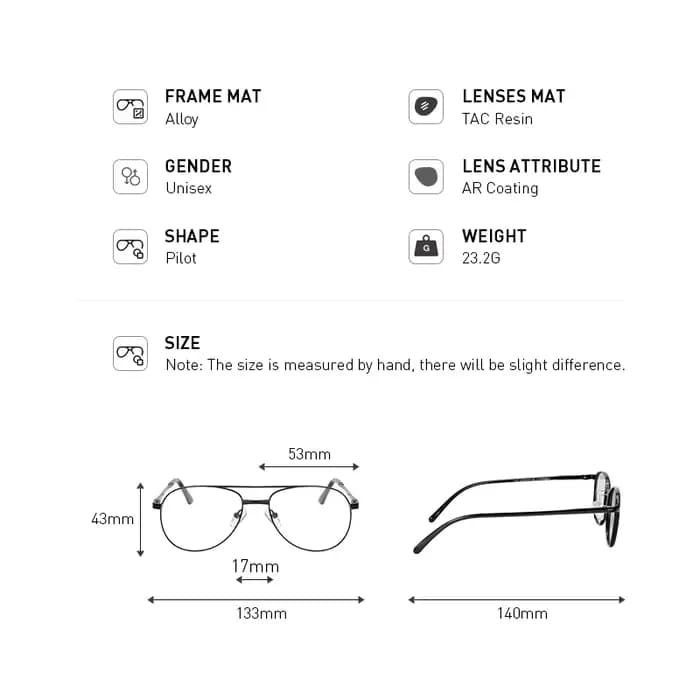 MERRYS DESIGN classique pilote lunettes montures pour hommes femmes en alliage de titane optique lun