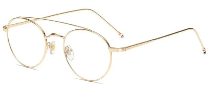 Lunettes rondes en métal pour femmes, tendance classique, monture de marque de luxe de styliste, élé