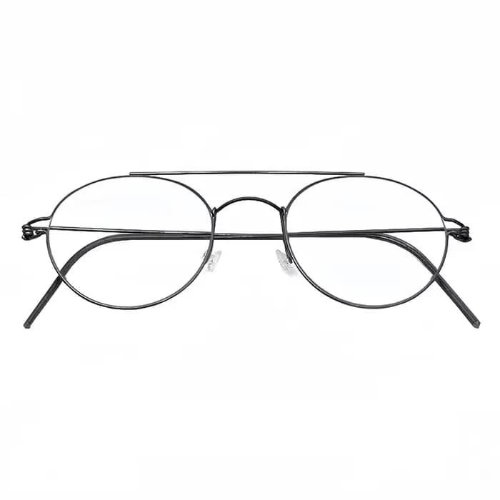 Danemark marque lunettes cadre hommes titane sans vis lunettes montures femmes Double faisceau rond 