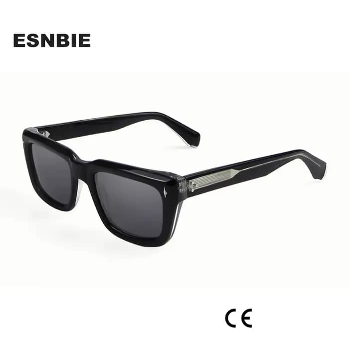 Lunettes de soleil en acétate épais de haute qualité pour hommes et femmes, lunettes de soleil carré