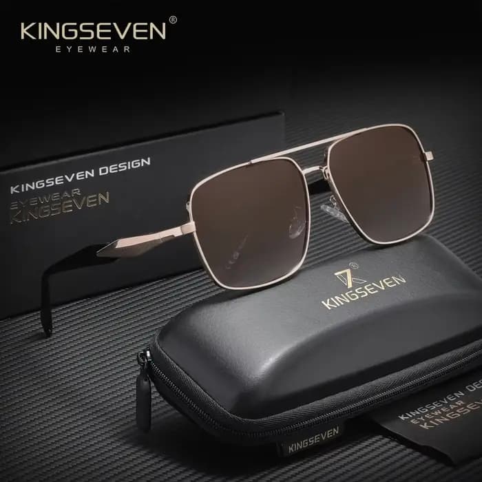 KINGSEVEN – lunettes de soleil polarisées pour hommes, monture métallique de haute qualité, verres a
