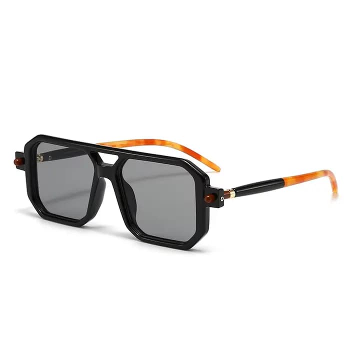 Lunettes de soleil polygonales rectangulaires tendance pour femmes et hommes, verres carrés pour l'é