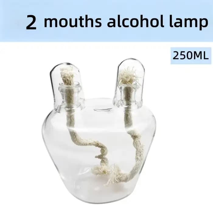 Lampe à alcool en verre à haute teneur en borosilicate – Conception antidéflagrante à 2/3 mèches Gra