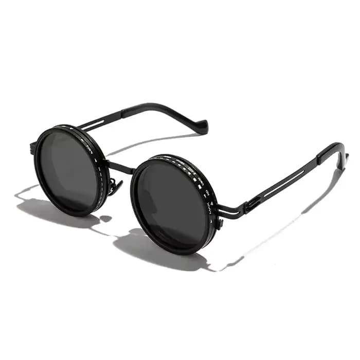 SHAUNA rétro métal rond Punk ND9 niveaux réglable gradation lunettes de soleil femmes polarisées UV4