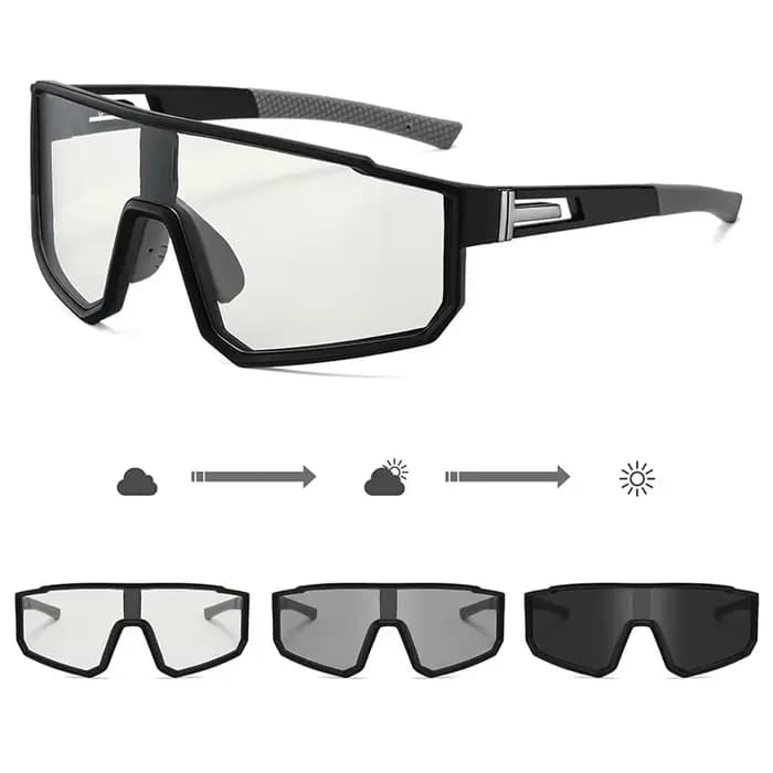 FLYING WAVES Lunettes de soleil de sport photochromiques pour hommes et femmes, cyclisme, golf, cour