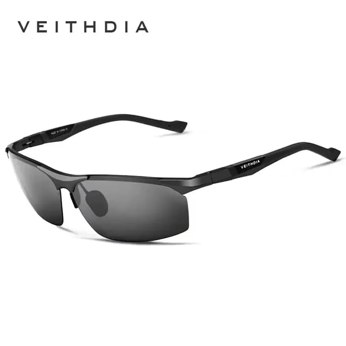 VEITHDIA-Lunettes de soleil polarisées en aluminium magnésium pour hommes, revêtement bleu miroir, l