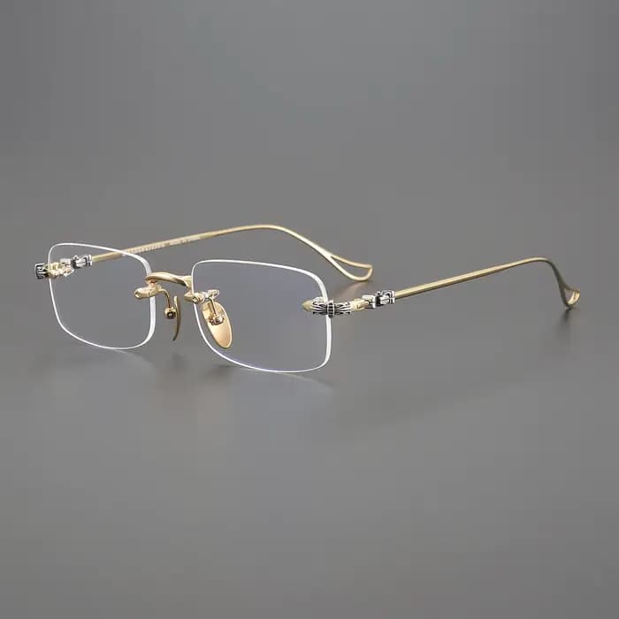 Lunettes de soleil carrées sans monture en titane pour hommes et femmes, lunettes de soleil vintage,