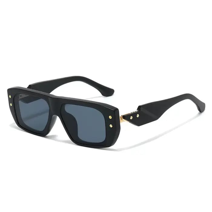 Lunettes de soleil carrées de luxe pour hommes, verres plats UV400, lunettes de soleil pour femmes, 