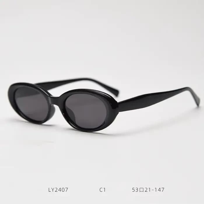 Lunettes de soleil vintage TR90 2407 pour hommes et femmes, lunettes de soleil ovales tendance, lune