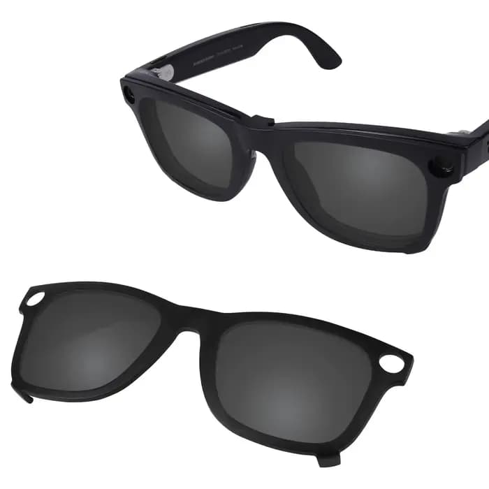 Lunettes intelligentes polarisées Beeyspecslab, clip noir, clip d'insertion compatible avec les lune