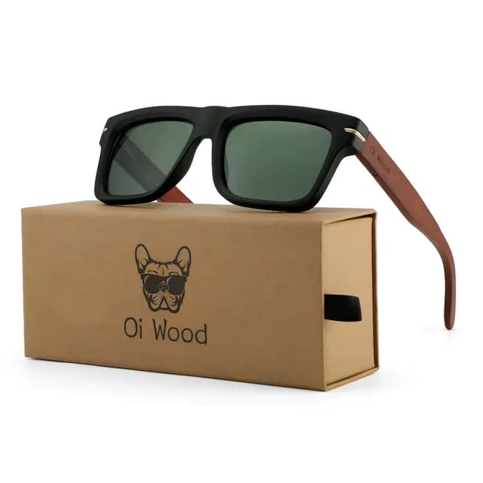 Lunettes de soleil en bois Oi, lunettes de soleil pour homme, lunettes de soleil en bois naturel pou