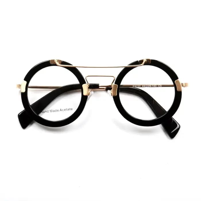 Rétro femmes lunettes rondes cadre hommes lunettes optiques montures surdimensionné lunettes de Pres