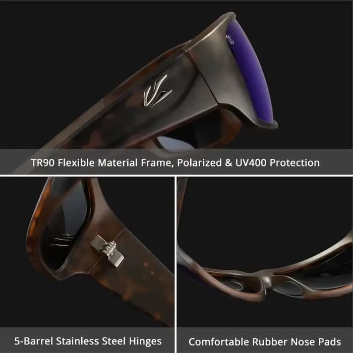 KAENON Lunettes de soleil de sport polarisées classiques pour hommes et femmes, idéales pour la cond
