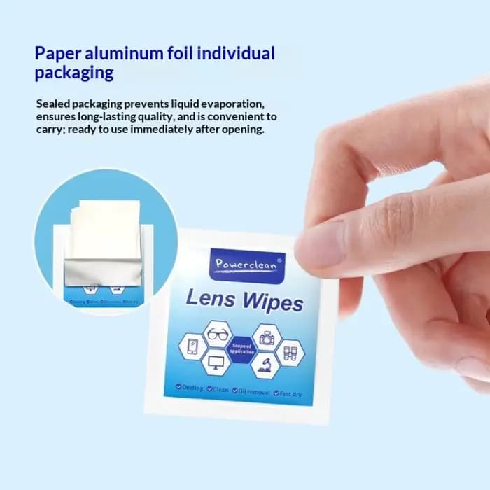Lingettes de nettoyage pour lunettes de soleil, 100 pièces, pour lentilles, lunettes, écran de télép