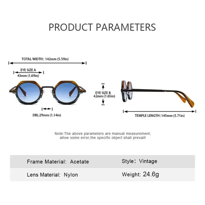 ChicOptix classique Punk rétro mode lunettes de soleil UV400 rond à la mode conduite haute qualité a