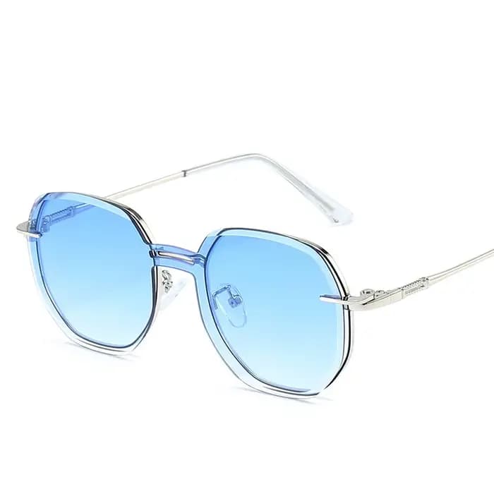 Amovible lunettes de Soleil Femmes Hommes Hexagone Lunettes Clip Sur Lentille Anti Bleu Lumière Ordi