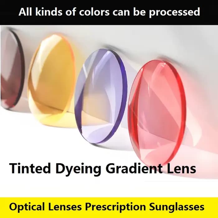 MR-8 Super Tough 1.56 1.61 1.67 Teinté Gradient Lentille Teinture document Lentilles Optiques contre