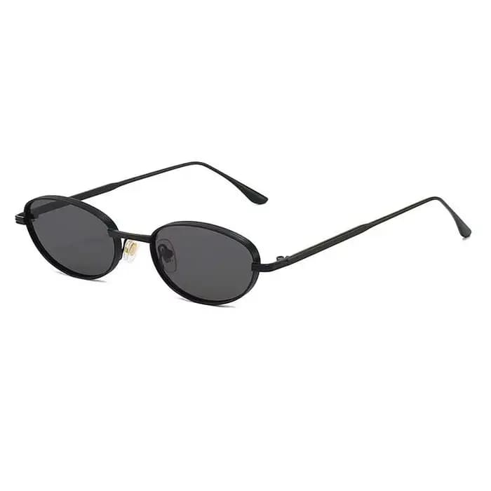 Lunettes de soleil ovales en métal pour femmes, nouvelle marque de luxe de styliste, Vintage Punk po