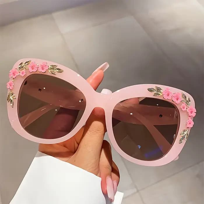 Lunettes œil de chat Vintage pour femmes, nouveau style, à la mode, avec décor floral, Chic, luxe, t
