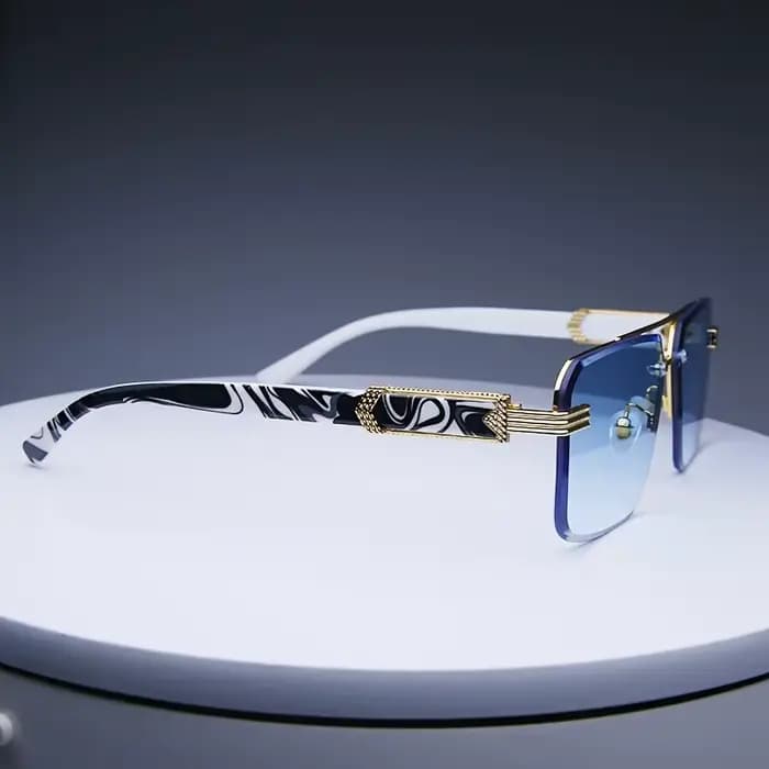 Lunettes de soleil sans bords pour hommes et femmes, à la mode, sans cadre, classiques, petits carré