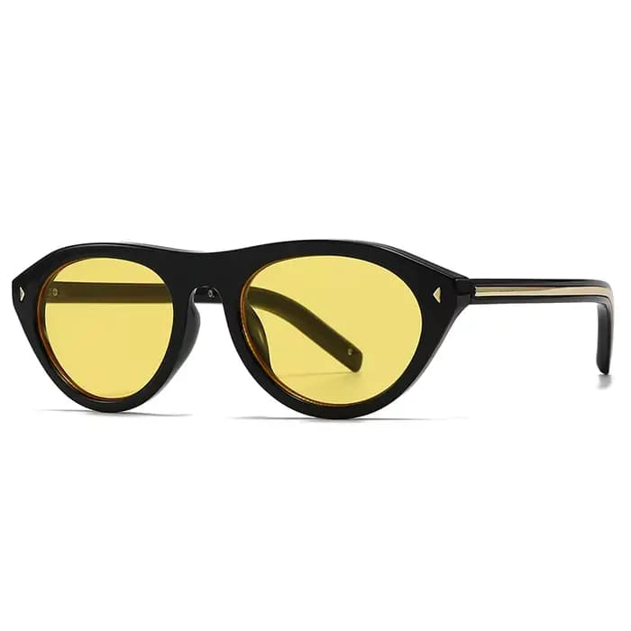 Lunettes de soleil triangulaires rétro modernes de grand nom européen et américain pour femmes lunet