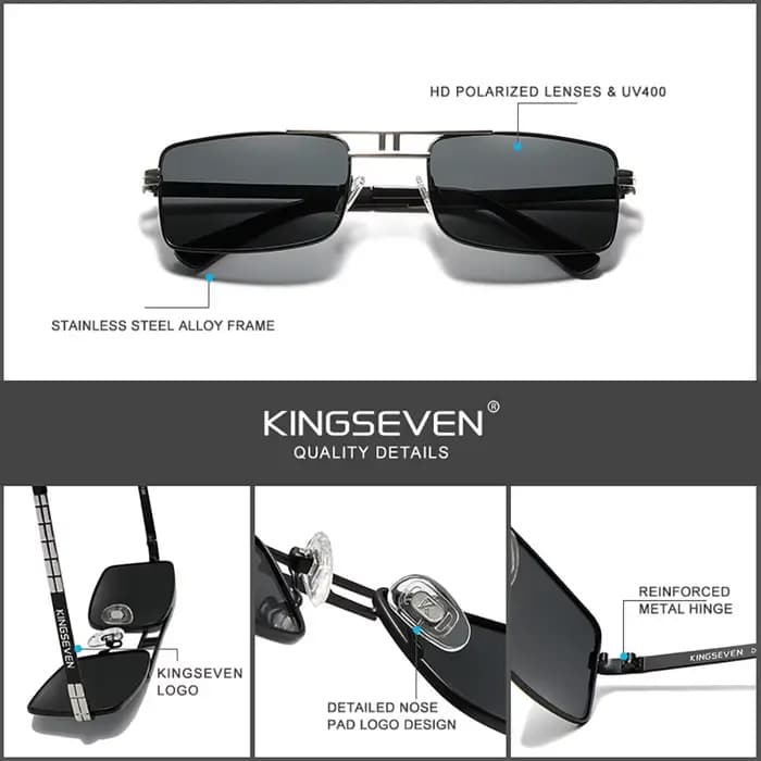 KINGSEVEN Lunettes de soleil vintage populaires unisexe, décontractées, pour la conduite en extérieu