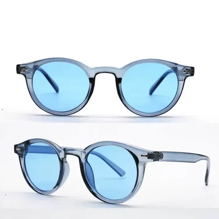 Vintage riz ongles ronds lunettes de soleil hommes femmes marque Hawksbill bleu nuances lunettes fem