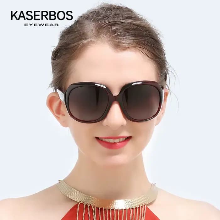 Lunettes de soleil polarisées pour femmes, surdimensionnées, à la mode, protection UV400, sport à la