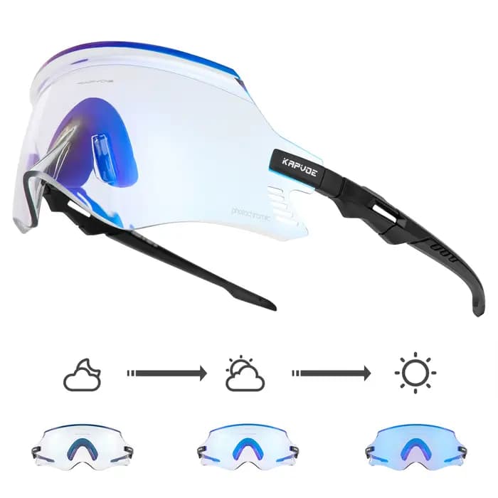 Rouge bleu photochromique 2025 hommes femmes lunettes de vélo de route oculaires de vélo lunettes vt