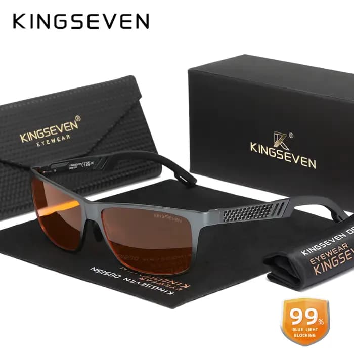 KINGSEVEN lunettes bloquant la lumière bleue hommes/femmes haute qualité en aluminium ordinateur Ant