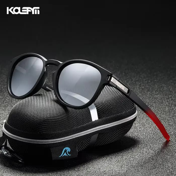 KDEAM 2026 Lunettes de soleil polarisées rondes classiques TR90 Lunettes de soleil de sport décontra