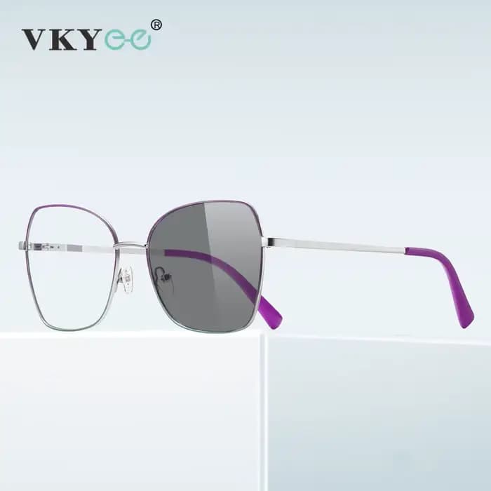 VKYEE lunettes de lecture photochromiques pour femmes dégradé multicolore lunettes optiques rose lun